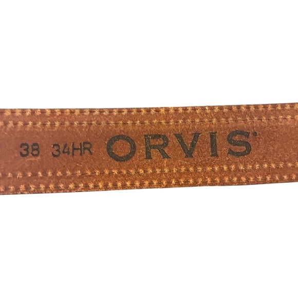 Orvis Sedgwick Bridle Leather Belt Men's Brown Size 38 - Picture 5 of 9